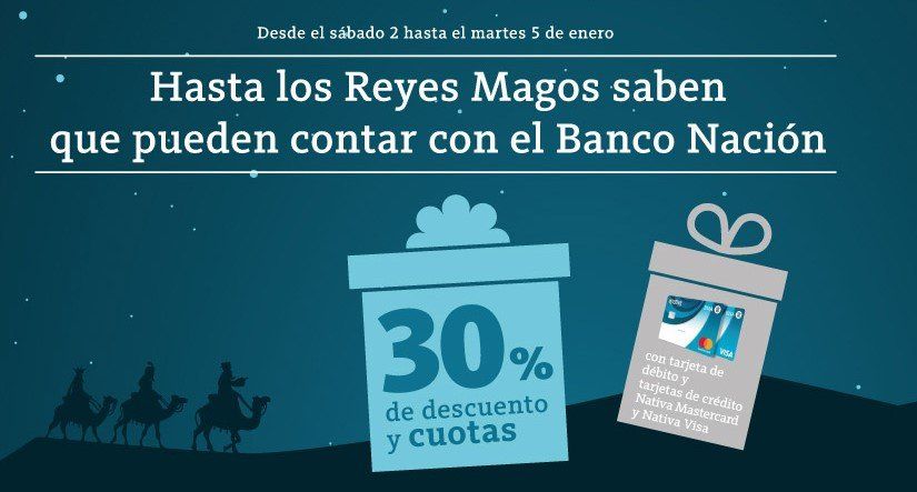 Banco Nación lanzó descuentos para las compras de Reyes