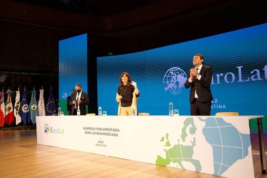 Cristina Kirchner durante la asamblea Eurolat
