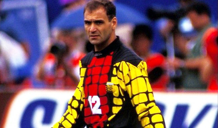 Luis Islas con la camiseta de la Selección Argentina en el Mundial de 1994.