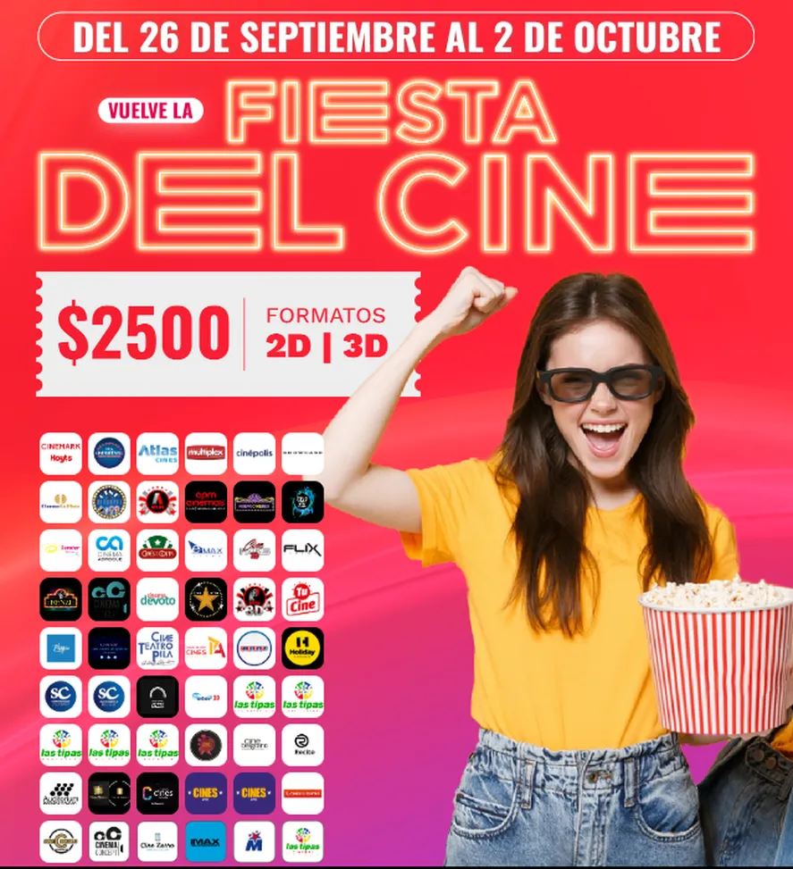 Pel&iacute;culas nacionales e internacionales, estrenos y cl&aacute;sicos a un valor de entrada &uacute;nico: comenz&oacute; la Fiesta del Cine en todo el pa&iacute;s.