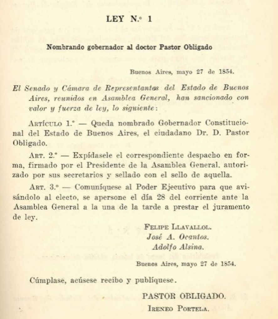 Cuáles fueron las 10 primeras leyes de la Provincia de Buenos Aires