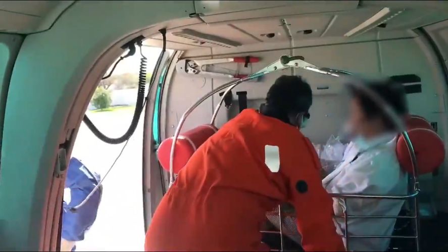 El tripulante asistido por Prefectura presentaba más de 39 grados de fiebre y dificultad para respirar