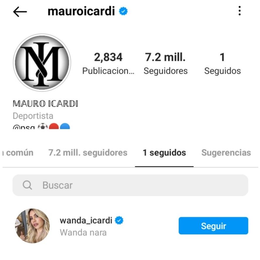Mauro Icardi cerr&oacute; su cuenta de Instagram