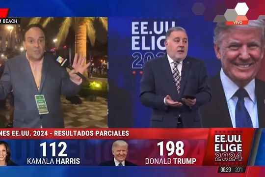 explosion en vivo en a24: doman discutio con corresponsal por las elecciones de ee.uu.