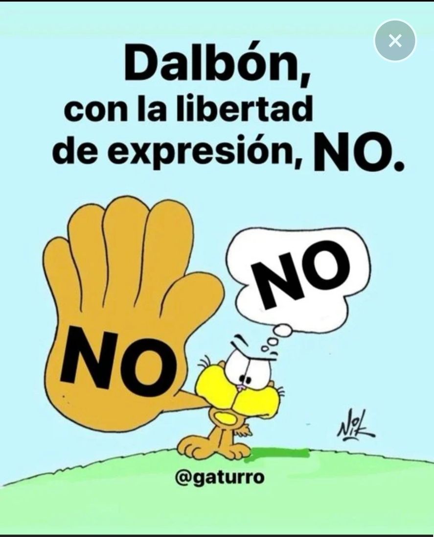 El dibujo de Nik que responde al anuncio del abogado Gregorio Dalbón de llevar a la justicia al humorista gráfico