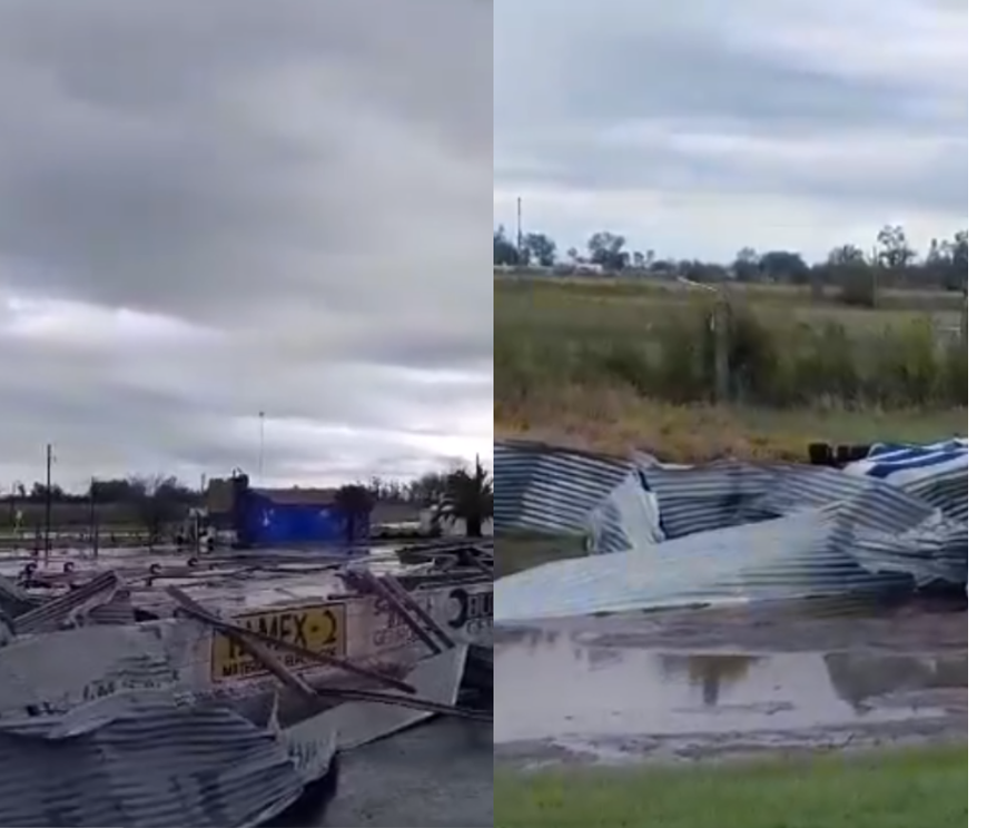 Im&aacute;genes del paso de la tormenta por Nueve de Julio.