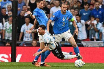 Lionel Messi en Argentina ante Italia por la Finalissima en Wembley, Londres, Inglaterra