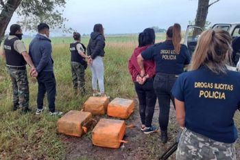 pergamino: arrojaron con un paracaidas 132 kilos de cocaina a un campo