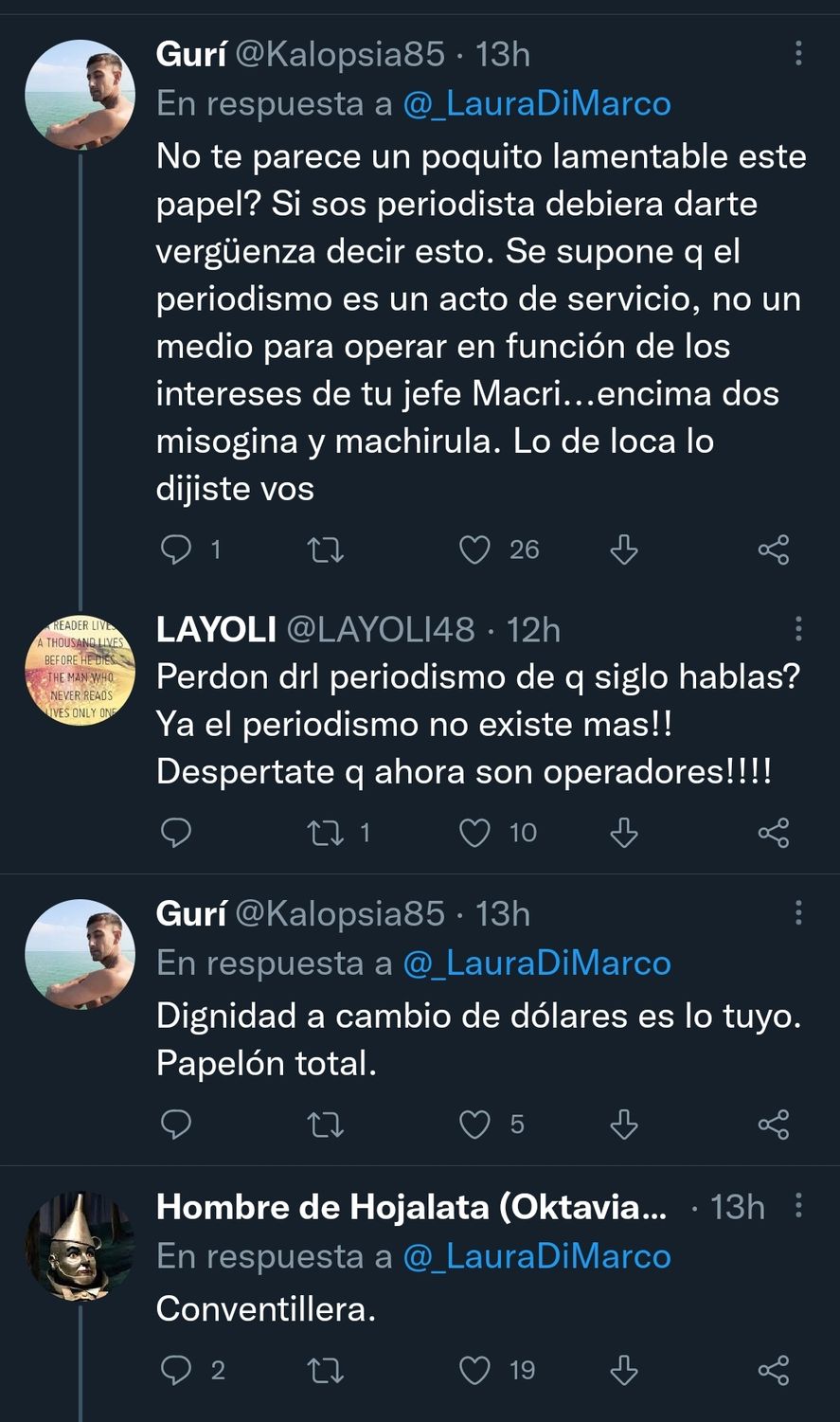 Las réplicas al tuit de Laura Di Marco aprovechando la salida de Matías Kulfas del gobierno, para revelar supuestos 