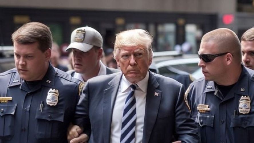 Imágenes de Inteligencia Artificial de un supuesto Donald Trump siendo arrestado en Nueva York 