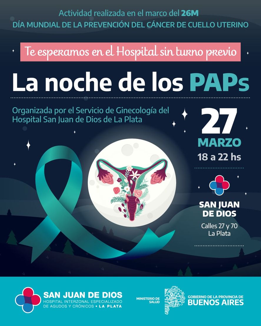 El Hospital San Juan de Dios realizar&aacute; la jornada "La noche de los PAPs"