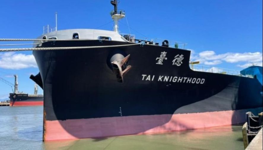 Un buque con 72 mil toneladas de soja chocó a la salida de Puerto Quequén