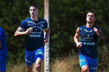 Leonardo Morales y Matías Miranda trabajaron de manera diferenciada este viernes. (Foto: Prensa Gimnasia)