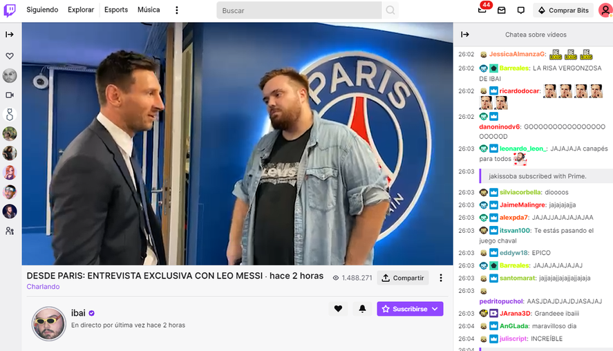 Twitch: la plataforma del primer mano a mano de Messi.