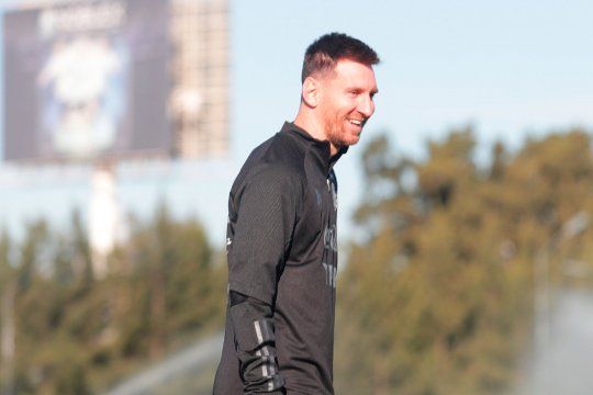 Messi, a pura sonrisa junto a la Selección Argentina.