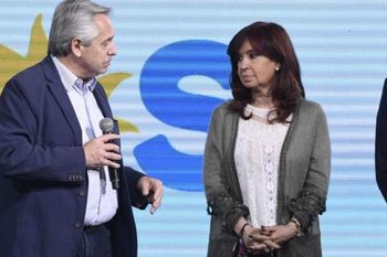 Alberto Fernández y Cristina Kirchner en el día de la derrota del Gobierno en las elecciones legislativas