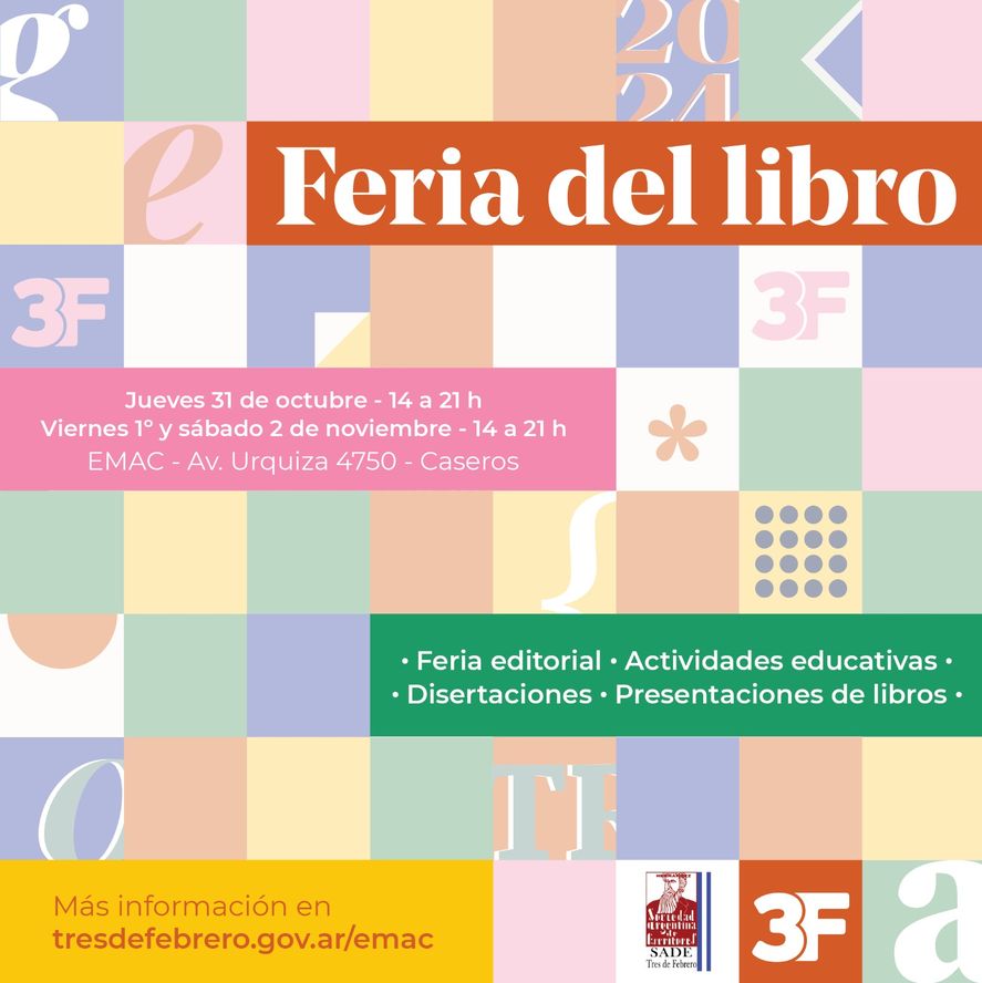 Del 31 de octubre al 2 de noviembre se realizar&aacute; una nueva edici&oacute;n de la Feria del Libro de Tres de Febrero.