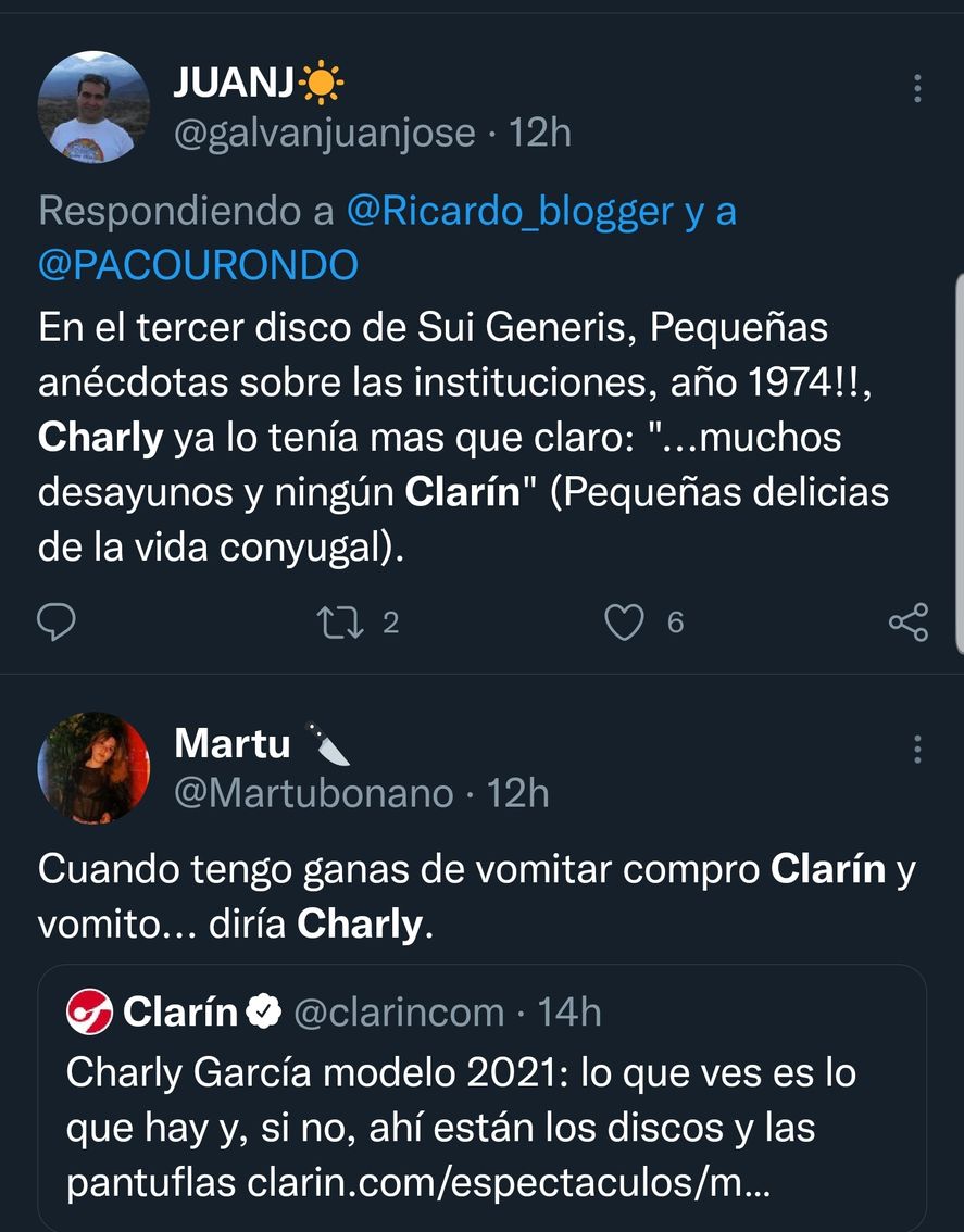 Miles de opiniones en redes repudiando el título de Clarín sobre el estado de Charly García en el escenario 