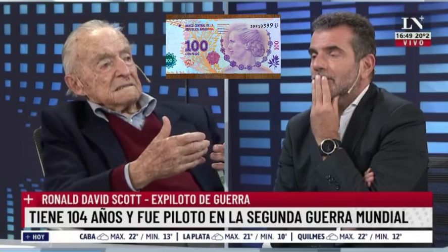 Un invitado de 104 años en La Nación Más llamó ramera a Eva Perón