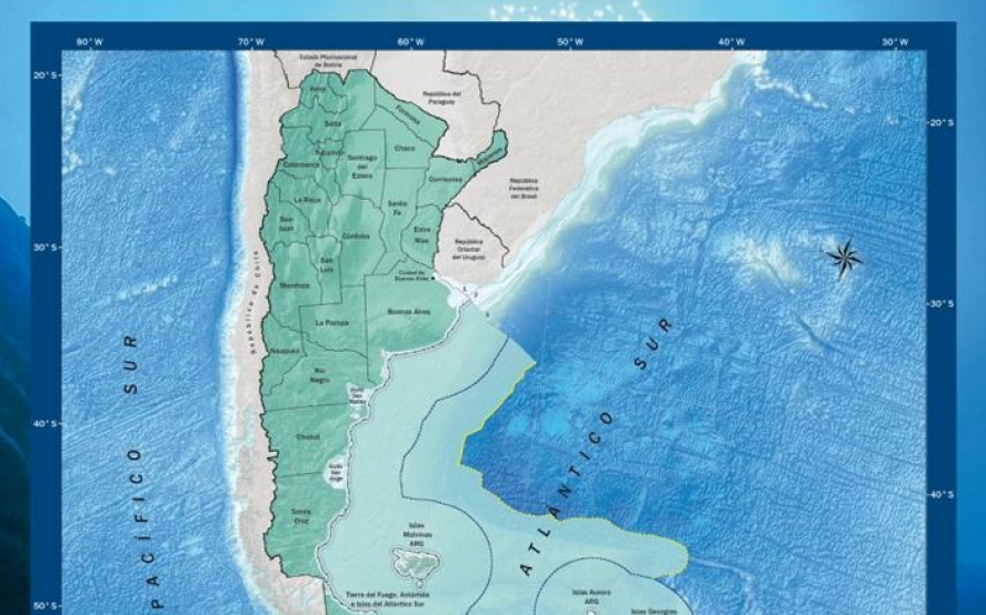 Nuevo Mapa De La Argentina Conocé La Imagen De La Plataforma Continental Ampliada Que Presentó 7508