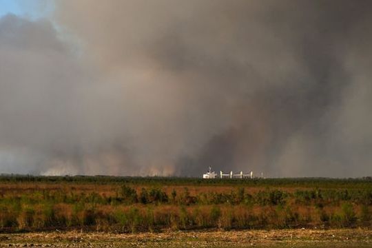 El humo de los incendios en San Nicolás afectó a la población