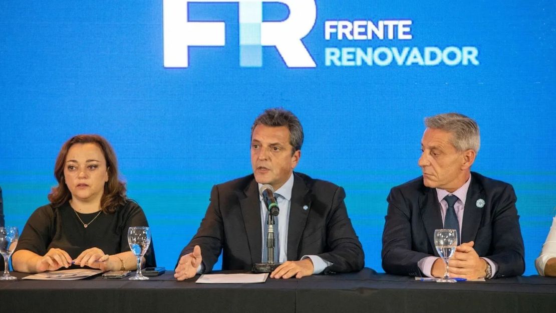 Sergio Massa durante el congreso del Frente Renovador