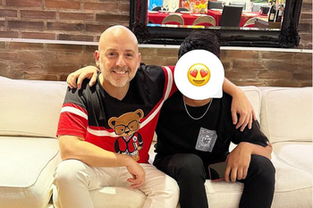 El actor emocionó a los fanáticos con una foto en Navidad junto a su hijo Lucio. 