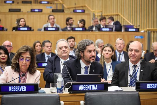 Santiago Cafiero expone ante la ONU.