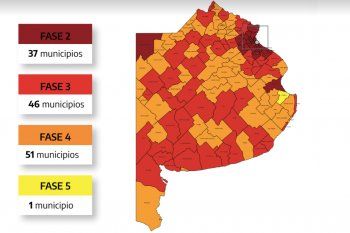 Coronavirus: el nuevo mapa de fases en la Provincia