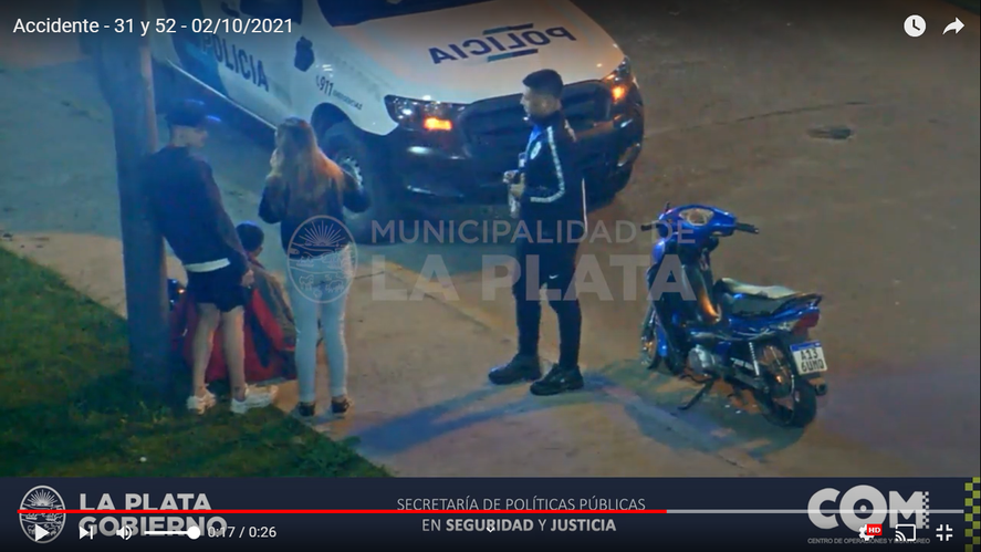 La Plata: el impactante accidente de un motociclista