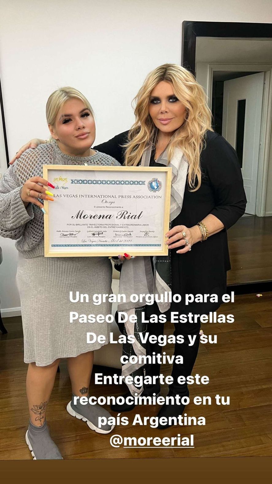 More Rial, la hija del periodista Jorge Rial fue condecorada por una organización de Las Vegas