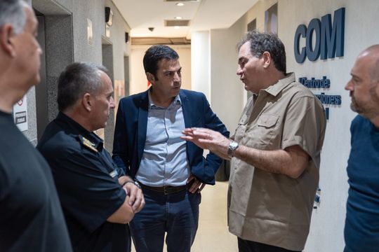 El intendente de San Isidro, Ramón Lanús, junto a Javier Alonso, ministro de Seguridad bonaerense