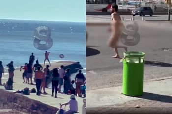 Un hombre sin ropa corrió por una de las calles principales de Mar del Plata: mirá el video.