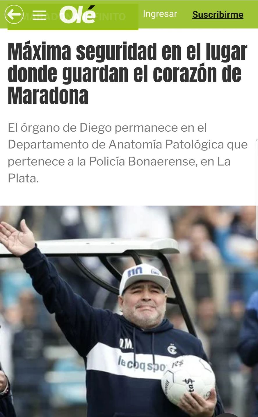 El Grupo Clarín y sus medios acusaron a Gimnasia de querer robar el corazón de Maradona sin ningún fundamento.