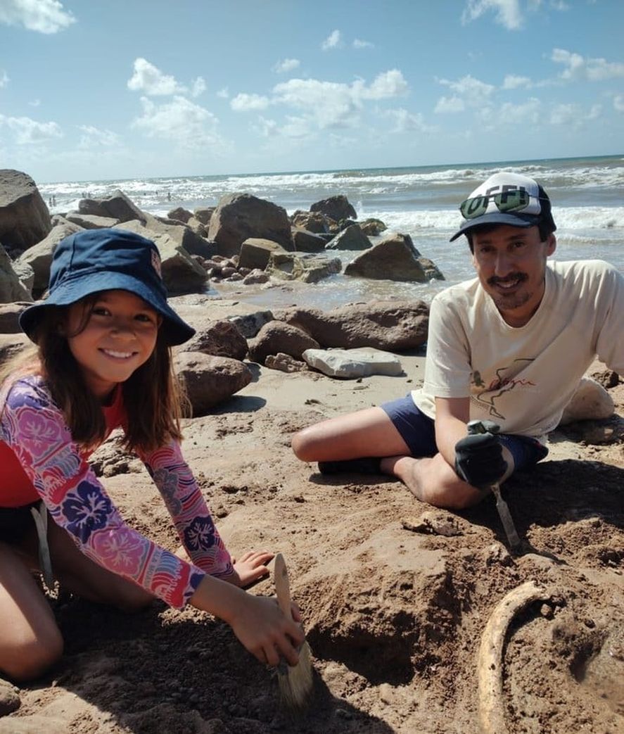Una niña de 9 años halló restos de dos gliptodontes de 3 millones de años en Chapadmalal