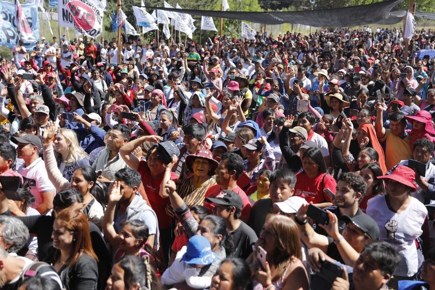 Victoria Tolosa Paz y Evo Morales encabezaron el Encuentro por la Integraci&oacute;n, el Trabajo y la Producci&oacute;n.