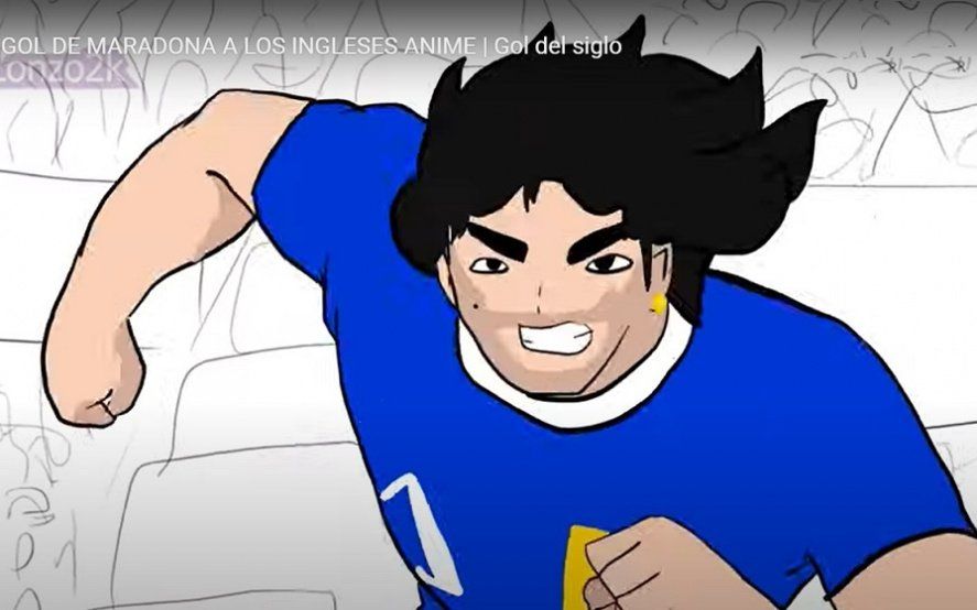 Redención, heroísmo, dolor y épica: la historia del gol de Maradona a los ingleses en versión animé