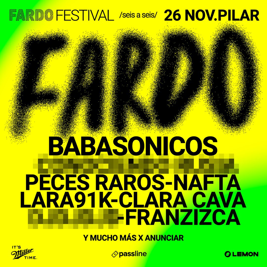El line up del festival Fardo de Pilar