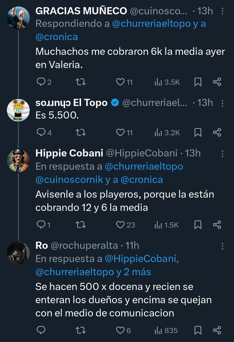 Las opiniones en redes sobre el contrapunto entre Crónica TV y el CM de la churrería 