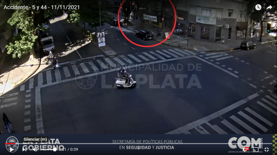 La Plata: violento accidente de tránsito entre dos motos