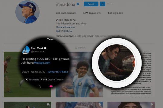 La cuenta de Instagram de Diego Maradona sufrió un inesperado hackeo.