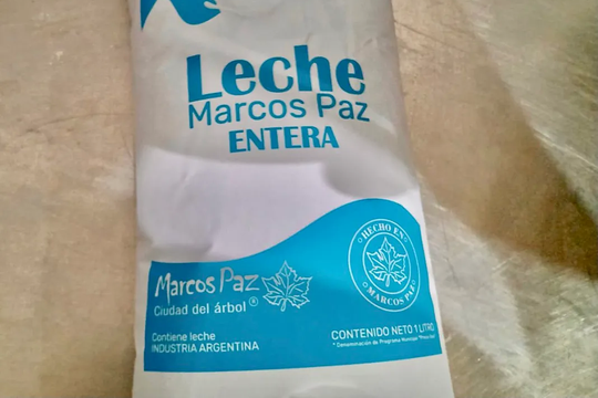 El packaging﻿ de la leche de Marcos Paz con un precio anti inflación
