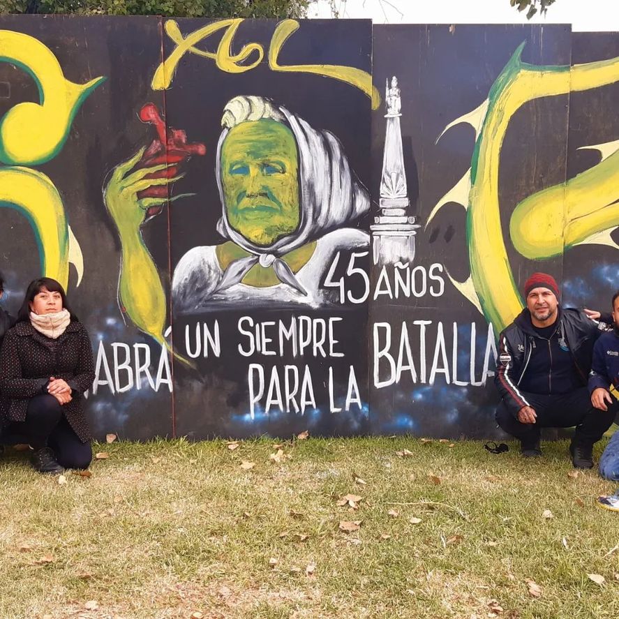 El mural de Javier tiene una representaci&oacute;n de Nora Corti&ntilde;as (Foto: Instagram javi_locura22)