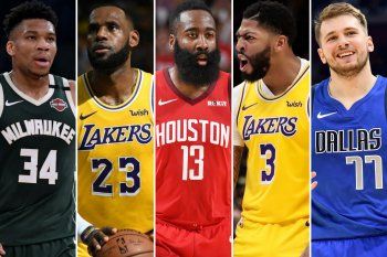 Antetokounmpo, James, Harden, Davis y Doncic, los cinco mejores de la NBA 2019/20.