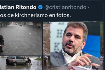 Cristian Ritondo quiso chicanear con foto de inundación extranjera