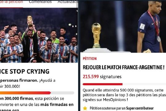 argentina tambien le gana a francia el mundial de peticiones online