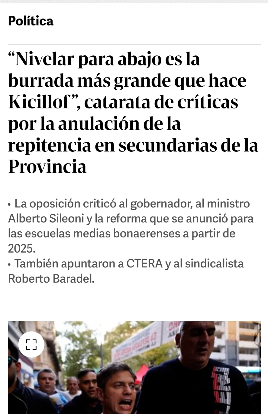 La doble vara de Clarín, La Nación y Perfil con el tema de la repitencia en la reforma educativa, dependiendo si sucede en Provincia o en CABA 