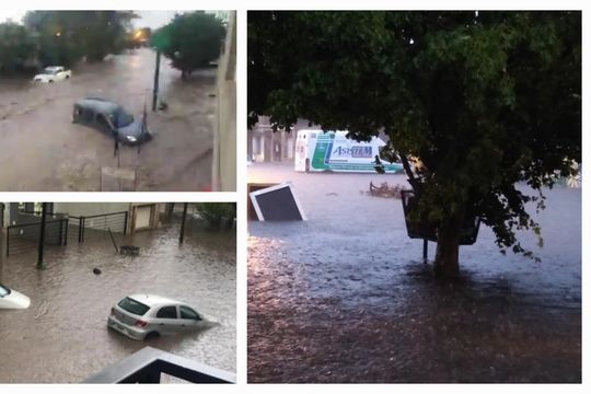 tormenta en balcarce: lluvias torrenciales causan estragos mientras el temporal avanza