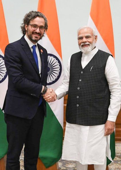 Santiago Cafiero se reunión con el Primer Ministro de India
