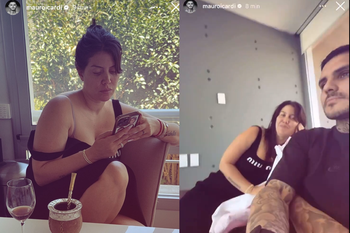 Sigue la novela: Mauro Icardi compartió un video de Wanda Nara acosándolo y lo borró